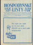 Hospodyňské listy číslo 10. - 1933 - náhled