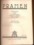 Pramen  -  měsíčník pro literaturu, umění a práci  ročník  vi. - náhled