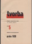 Tvorba - list pro literaturu politiku a umění  roč. 5 1930 - náhled