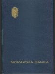 Moravská banka - vkladní knížka - náhled