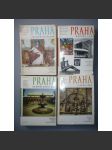 PRAHA - KOMPLET 4 SVAZKŮ - Čtvero knih o Praze. Architektura, sochařství, malířství, umělecké řemeslo. Praha středověká, Na úsvitu nových dějin, Praha národního probuzení, Praha našeho věku - náhled