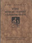 Různé rytecké techniky v knihtiskařství - náhled