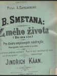 Z mého života - /pro čtvero smyčcových nástrojův/ - ku koncertnímu přednesu na klavír pro 2 ruce - náhled