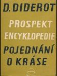 Prospekt encyklopedie. Pojednání o kráse. - náhled