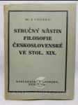 Stručný nástin filosofie československé ve stol. XIX. - náhled