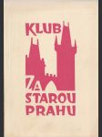 Klub Za starou Prahu - náhled