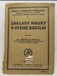 Základy nauky o výživě rostlin - náhled