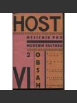 Host, ročník VI./1923 (Měsíčník pro moderní kulturu č 1-10 + obálka z čísla 2) (přívažek Dobrá kniha, ročník I.-1926, čísla 1-10) - náhled