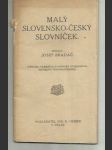 Malý slovensko-český slovníček - náhled