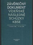 Závěrečný dokument vídeňské následné schůzky kbse - náhled