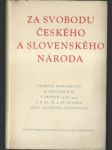 Za svobodu českého a slovenského národa - náhled