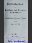 Personal-Stand der Säcular- und Regular-Geistlichkeit der erzbischöfflichen Olmützer Diöcese für das Jahr 1843 - náhled