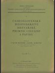 Československé hospodářství dřevařské. Průmysl celulosy a papíru - náhled