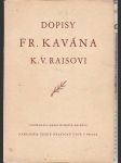 Dopisy  františka  kavána  k.v.  raisovi - náhled