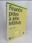 Finanční právo a jeho instituty - náhled