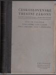 Československé trestní zákony - platné v zemích české a moravskoslezské - náhled