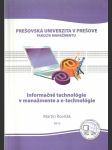 Informačné technológie v manažmente a e-technológie - náhled