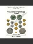 Česká numismatická spol., Členské informace 3/2004 - náhled