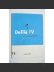 Defilé IV. Tvůrčí skupiny Brněnských veletrhů a výstav 1975-1980 (Brno, Brněnské veletrhy, katalog výstavy, fotografie, projekty, průmysl; graf. úprava Jan Rajlich) - náhled