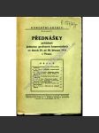 Přednášky pořádané Jednotou profesorů komercialistů ve dnech 23. až 30. března 1926 (přednášky, mj. Bilanční nesprávnosti, Nákladní smlouva, Technika bursovního zpravodajství, Reservní fondy) - náhled