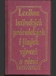 Lexikon latinských právnických i jiných výrazů a rčení - náhled