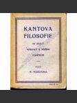 Kantova filosofie ve svých vztazích k vědám exaktním (Immanuel Kant, filozofie) - náhled