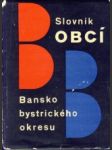 Slovník obcí Banskobystrického okresu - náhled