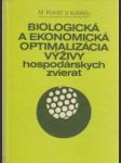 Biologická a ekonomická optimalizácia výživy hospodárskych zvierat - náhled