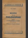 Misére de la philosophie - náhled