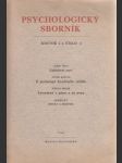 Psychologický sborník 1946 č.4. roč.I. - náhled