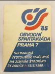 Obvodní spartakiáda Praha 7: Hromadná vystoupení cvičenců na zimním stadionu Štvanice, 18. 5. 1985 - náhled