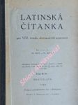 Latinská čítanka pre viii. triedu slovenských gymnázií - meč m. / knap m. - náhled