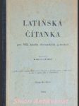 LATINSKÁ ČÍTANKA pre VII. triedu slovenských gymnázií - MEČ Mikuláš - náhled