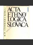 Acta Ethnologica Slovaca 1 (sborník, etnografie, etnologie, mj. Kult sv. Martina v Uhorsku, Podzemní obydlí ve Středomoří, Západní hranice karpatského domu v Československu) - náhled