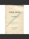 Výbor básní Petra Bezruče [Bezruč; exil 1940; exilové vydání; výbor ze sbírky Slezské písně] Obsahuje 4 dřevoryty - náhled