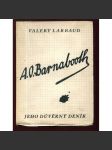 A. O. Barnabooth. Jeho důvěrný deník - obálka Josef Čapek - náhled