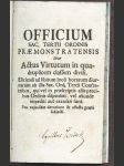 Officium tertii ordinis Praemonstratensis, (1780) - náhled