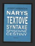 Nárys textové syntaxe spisovné češtiny - náhled