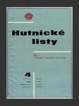 Hutnické listy 4/1969 - Ročník XXIV. - náhled