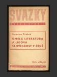 Umělá literatura a lidová slovesnost v Číně - náhled