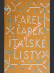 Italské listy - feuilletony - čapek karel - náhled