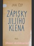 Zápisky jiřího klena - čep jan - náhled