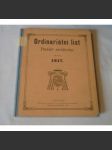 Ordinariátní list na rok 1917 - náhled