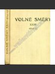 Volné směry, ročník XXIII. 1924-1925 (časopis, malířství, sochařství, mj. Masaryk a umění; Pieter Brueghel; Projekt pražské městské knihovny; Josef Mánes v Plzni; dřevoryt Jan Rambousek, dřevoryt Karel Vik) - náhled