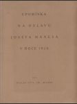 Upomínka na oslavu josefa mánesa v roce 1920 - náhled