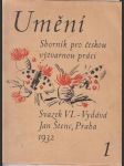 Umění - sborník pro českou výtvarnou práci 1/1932 - náhled