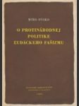 O protinárodnej politike ľudáckeho fašizmu - náhled