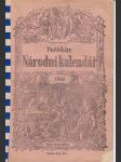 Pečírkův  národní kalendář 1919 - náhled