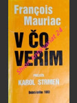 V čo verím - mauriac francois - náhled