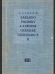 Základní pochody a zařízení chemické technologie - náhled